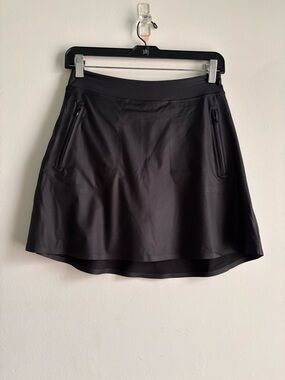 J.Lindeberg Black A-Line Sport Skirt with Zip Pockets